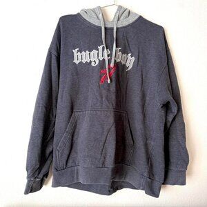 Bugle Boy Vintage y2k Gray Hoodie Sweatshirt Men's Large
